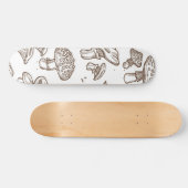 paddenstoelpatroon persoonlijk skateboard (Horizontaal)