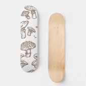 paddenstoelpatroon persoonlijk skateboard (Voorkant)