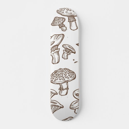 paddenstoelpatroon persoonlijk skateboard (Voorkant)
