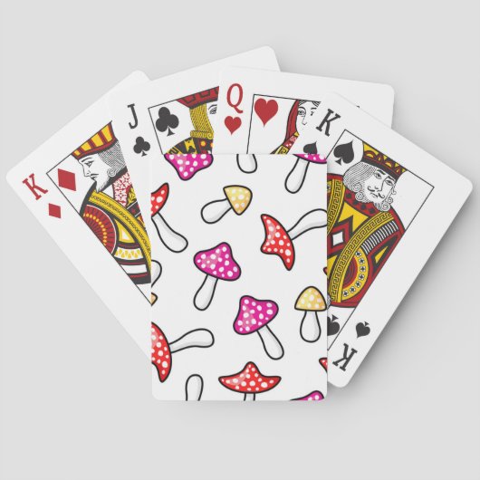 Paddenstoelpatroon Pokerkaarten (Achterkant)