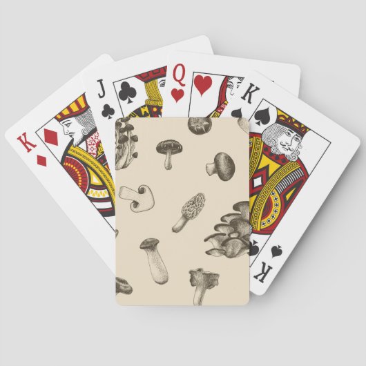 Paddenstoelpatroon Pokerkaarten (Achterkant)