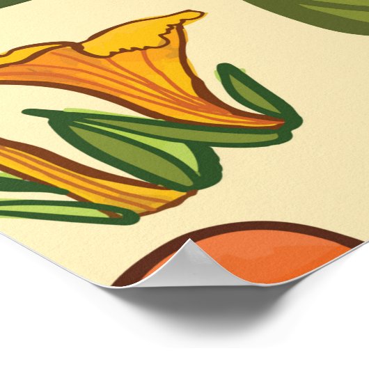 Paddenstoelpatroon. Poster (Hoek)