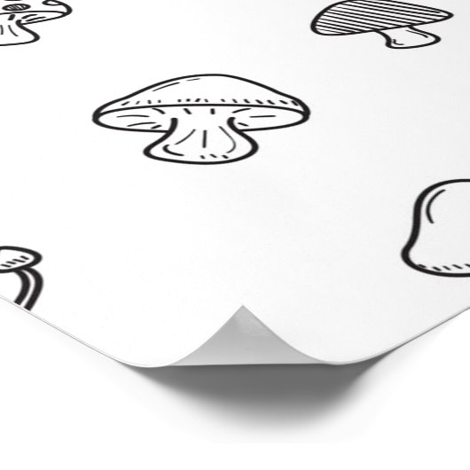 paddenstoelpatroon poster (Hoek)