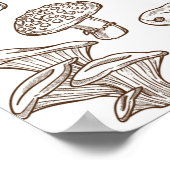 paddenstoelpatroon poster (Hoek)