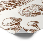 paddenstoelpatroon poster (Hoek)