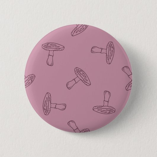 Paddenstoelpatroon Ronde Button 5,7 Cm (Voorkant)