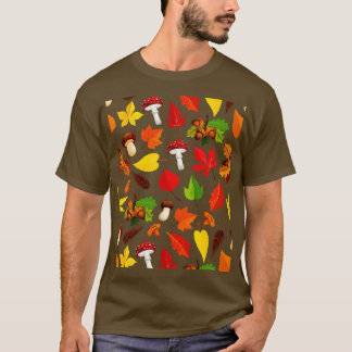 Paddenstoelpatroon Schattigee esthetische mycologi T-shirt