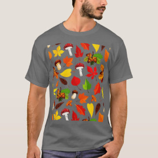 Paddenstoelpatroon Schattigee esthetische mycologi T-shirt
