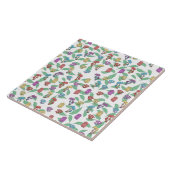 Paddenstoelpatroon Tegeltje (Zijkant)