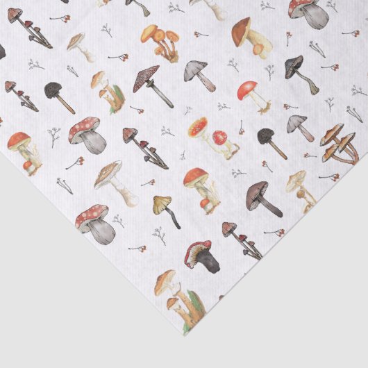 Paddenstoelpatroon Tissuepapier (Detail)