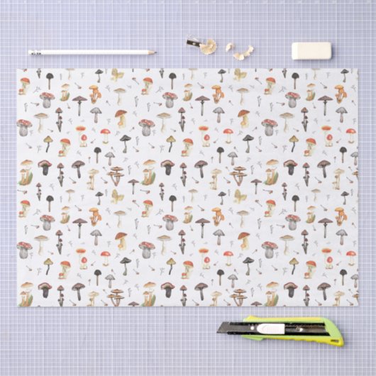 Paddenstoelpatroon Tissuepapier (Craft)