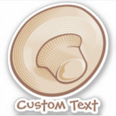 Paddenstoelpictogram Sticker (Voorkant)