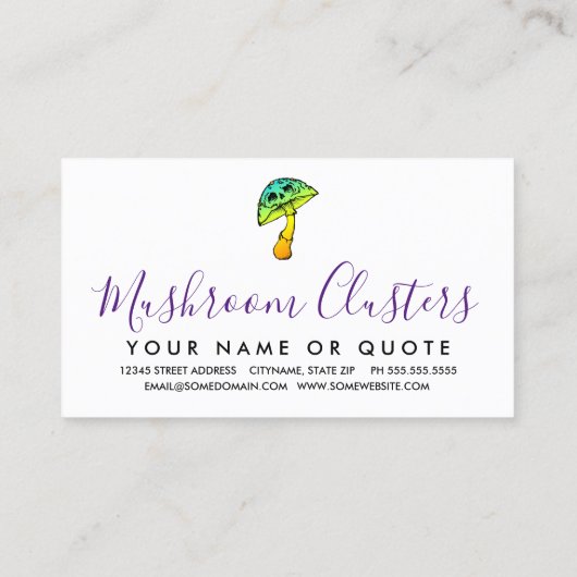 paddenstoelschedel visitekaartje (Achterkant)