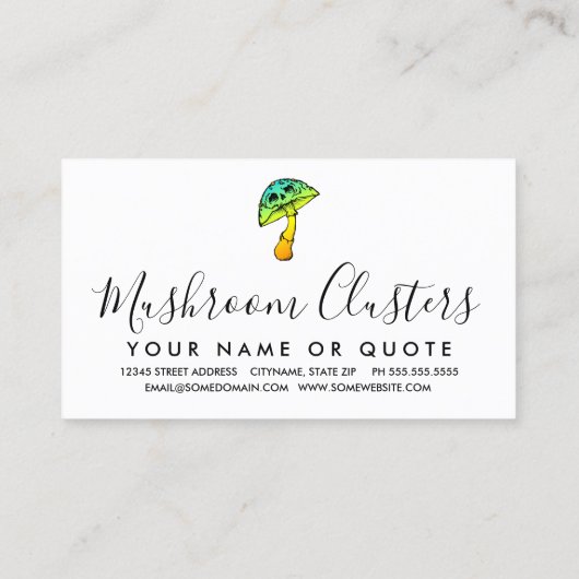 paddenstoelschedel visitekaartje (Achterkant)