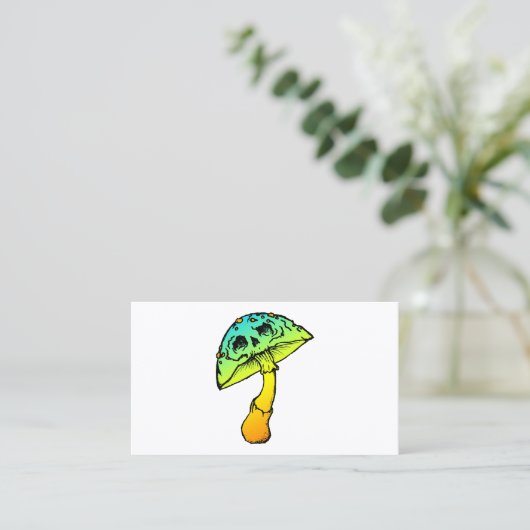 paddenstoelschedel visitekaartje (Staand voorkant)