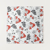 Paddenstoelschimmels naadloos  herhalingspatroon.  wandkleed (Voorkant (horizontaal))