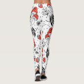 Paddenstoelschimmels: Natuur lijn kunst Leggings (Achterkant)