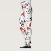 Paddenstoelschimmels: Natuur lijn kunst Leggings (Links)