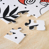 Paddenstoelschimmels: Natuur lijn kunst Legpuzzel (Zijkant)