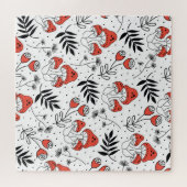 Paddenstoelschimmels: Natuur lijn kunst Legpuzzel (Horizontaal)