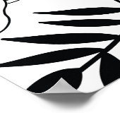 Paddenstoelschimmels: Natuur lijn kunst Poster (Hoek)