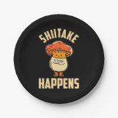 Paddenstoelsjiieten gebeuren papieren bordje (Voorkant)