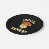 Paddenstoelsjiieten gebeuren papieren bordje (Gekanteld)