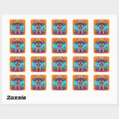 Paddenstoelsmutt Vierkante Sticker (Vel)