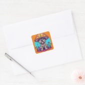 Paddenstoelsmutt Vierkante Sticker (Envelop)