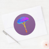Paddenstoelsticker Ronde Sticker (Envelop)