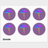 Paddenstoelsticker Ronde Sticker (Vel)