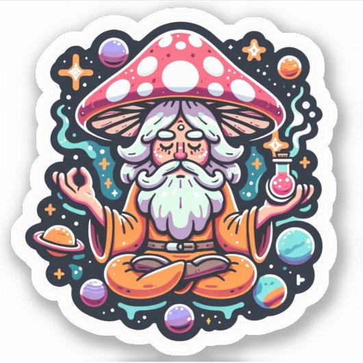 Paddenstoelsticker Sticker (Voorkant)