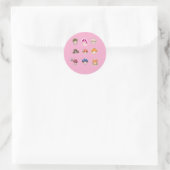 Paddenstoelstickers Ronde Sticker (Tas)