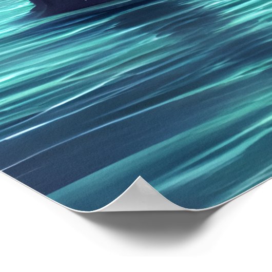 Paddenstoelteelt in de zee | AI Art Poster (Hoek)