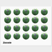 paddenstoeltjes ronde sticker (Vel)