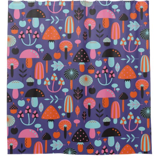 Paddenstoelvariëteit:  illustratie douchegordijn (Voorkant)