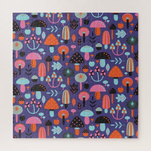 Paddenstoelvariëteit: illustratie legpuzzel (Verticaal)