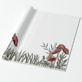 paddenstoelveld cadeaupapier (Uitgerold)