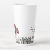 paddenstoelveld latte mok (Voorkant)