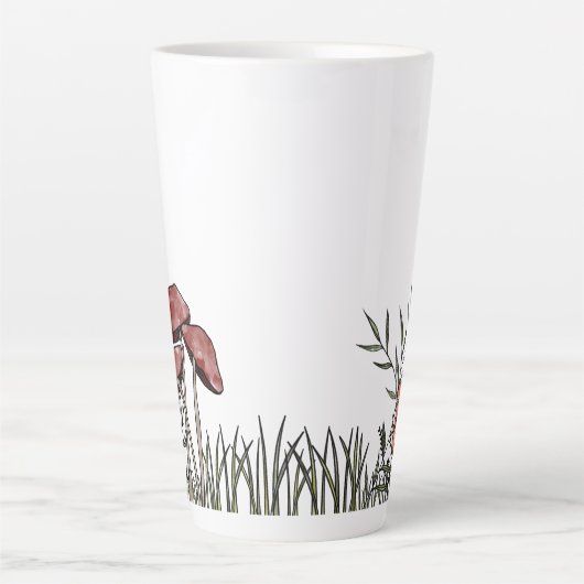 paddenstoelveld latte mok (Voorkant)