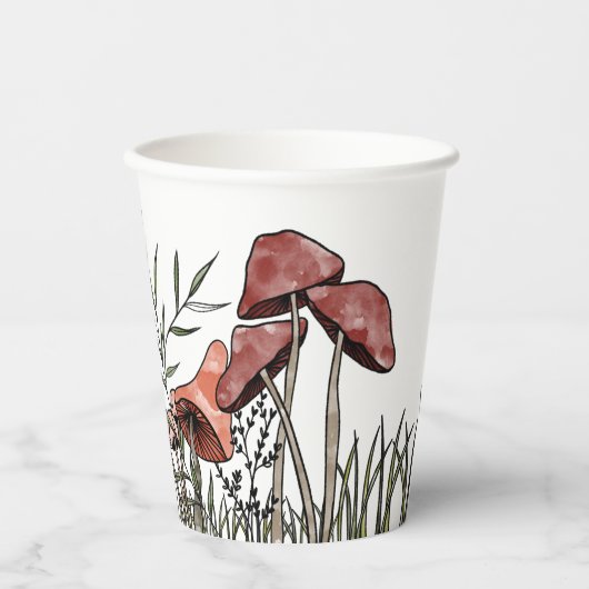 paddenstoelveld papieren bekers (Voorkant)