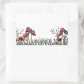 paddenstoelveld rechthoekige sticker (Tas)