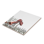 paddenstoelveld tegeltje (Zijkant)