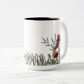 paddenstoelveld tweekleurige koffiemok (Voorkant rechts)