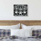 Paddenstoelvolk • Boswezens door BurnsInHell Canvas Afdruk (Insitu (Slaapkamer))
