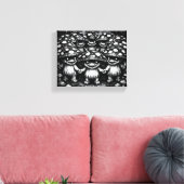 Paddenstoelvolk • Boswezens door BurnsInHell Canvas Afdruk (Insitu (Woonkamer))