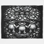 Paddenstoelvolk • Boswezens door BurnsInHell Fleece Deken (Voorkant (Horizontaal))