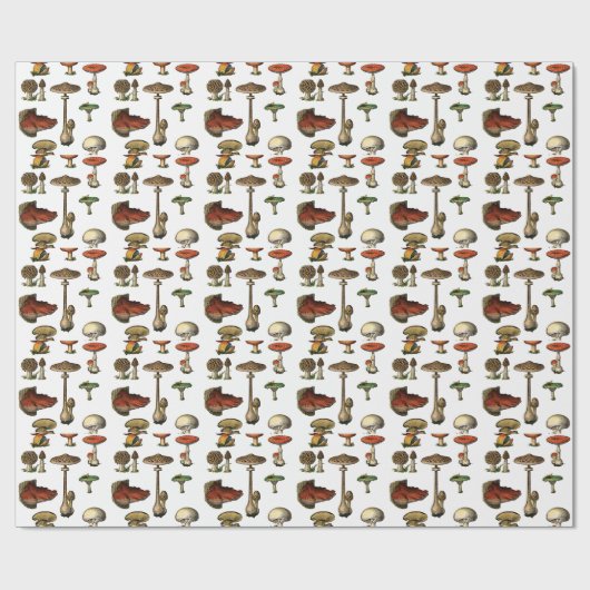  paddenstoelwerkpapier cadeaupapier (Vlak)
