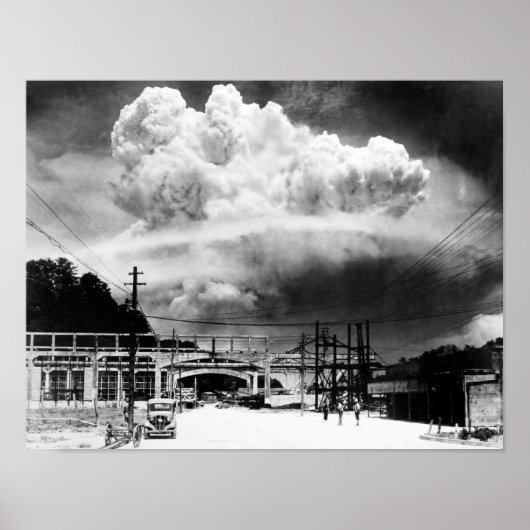 Paddenstoelwolk boven Nagasaki uit Koyagi-jima Poster (Voorkant)
