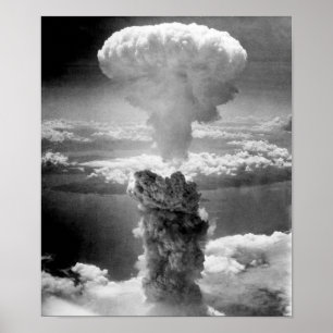 Paddenstoelwolk boven Nagasaki — WW2 Poster